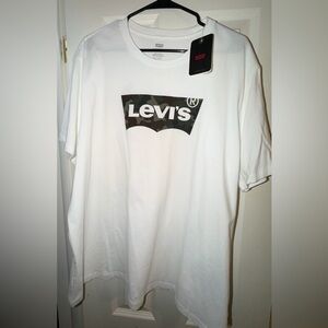 Levi's White T-Shirt with Camouflage Logo
